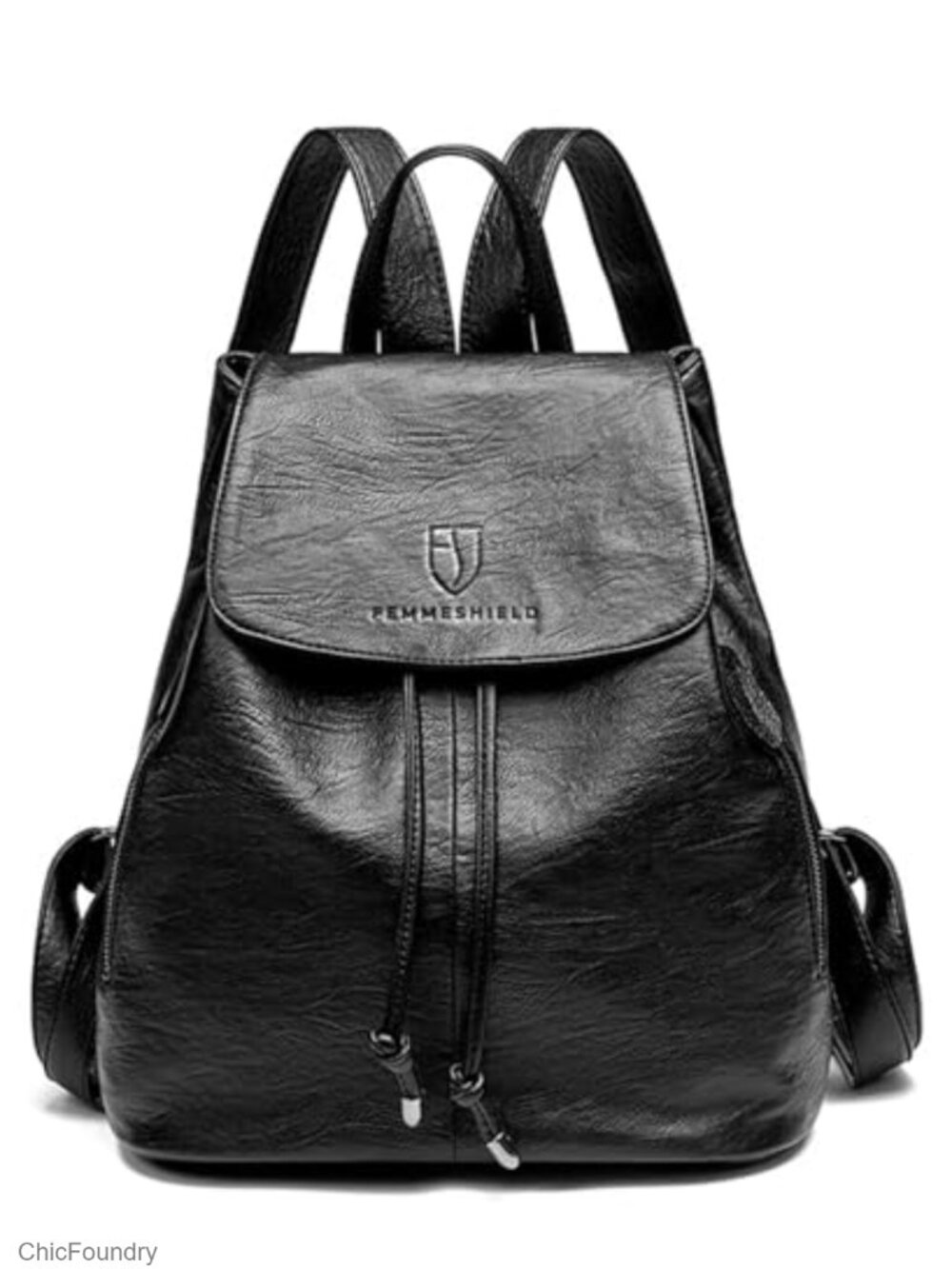 Vegan Leather Backpack Purse RFID Security Travel Work